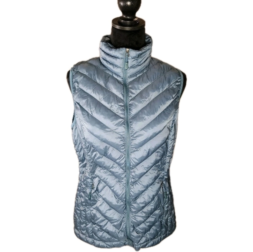 32 Degrees Heat Lightweight Packable Seaglass Green Puffer Vest Polyfill Size S